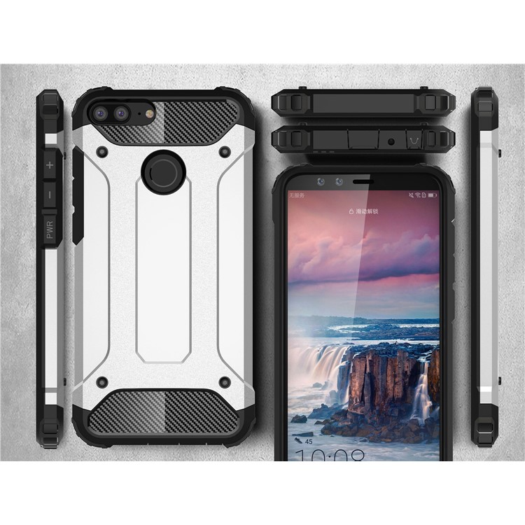 Armor Guard Plastic + TPU Hybrid Cell Phone Shell for Huawei Honor 9 Lite / Honor 9 Youth Edition - White-3