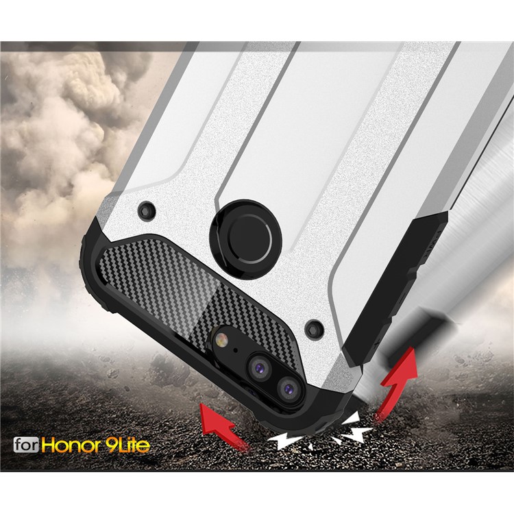 Armor Guard Plastic + TPU Hybrid Cell Phone Shell for Huawei Honor 9 Lite / Honor 9 Youth Edition - White-4