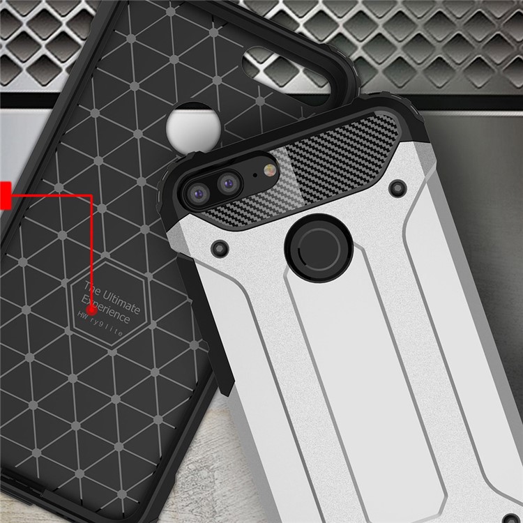 Armor Guard Plastic + TPU Hybrid Cell Phone Shell for Huawei Honor 9 Lite / Honor 9 Youth Edition - White-5