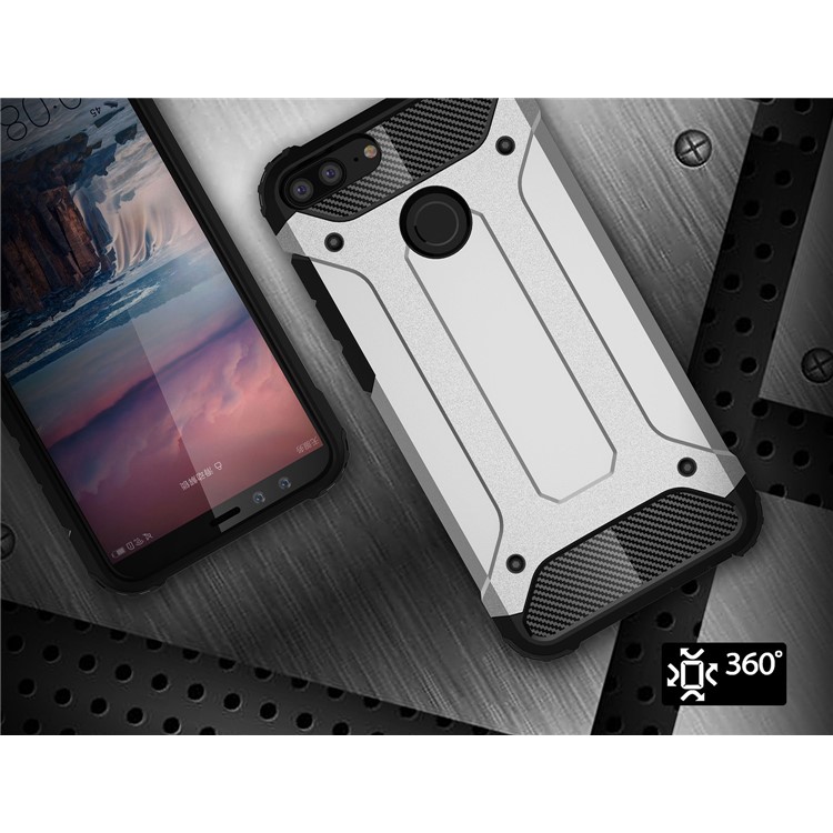 Armor Guard Plastic + TPU Hybrid Cell Phone Shell for Huawei Honor 9 Lite / Honor 9 Youth Edition - White-7