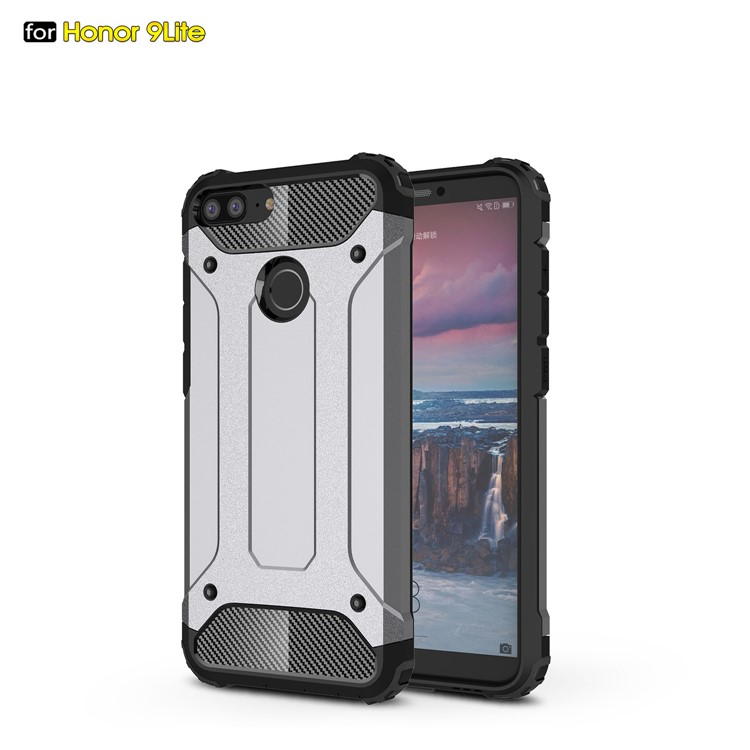 Armor Guard Plastic + TPU Hybrid Cell Phone Casing for Huawei Honor 9 Lite / Honor 9 Youth Edition - Grey-1