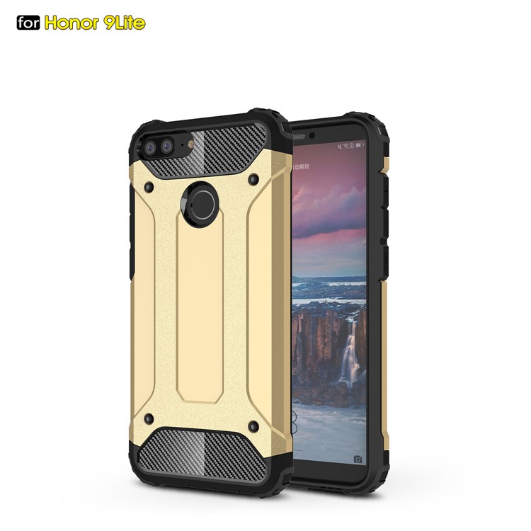 Armor Guard Plastic + TPU Hybrid Back Shell for Huawei Honor 9 Lite / Honor 9 Youth Edition - Gold-1