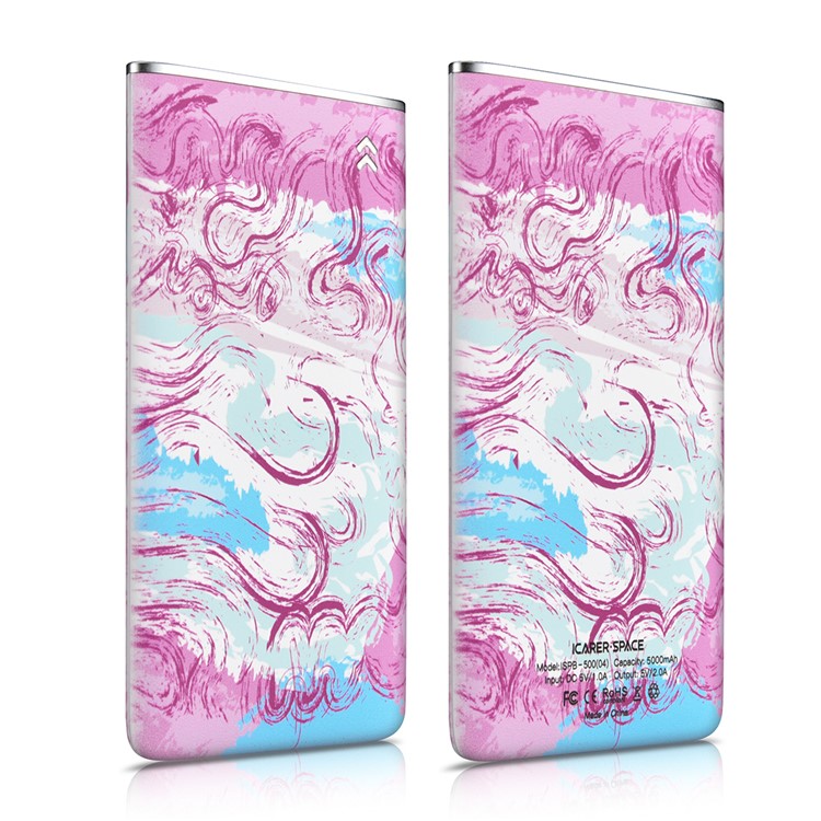 ICARER SPACE Patterned Ultra-thin 5000mAh Power Bank for iPhone Samsung Huawei - Winds and Clouds-1