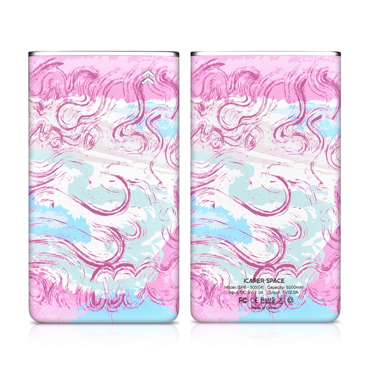 ICARER SPACE Patterned Ultra-thin 5000mAh Power Bank for iPhone Samsung Huawei - Winds and Clouds-2