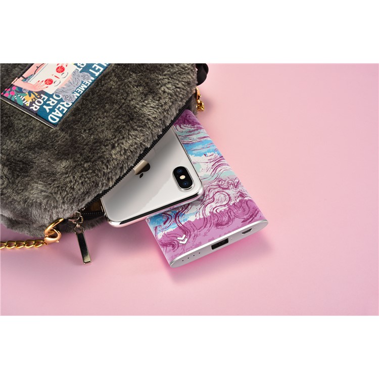 ICARER SPACE Patterned Ultra-thin 5000mAh Power Bank for iPhone Samsung Huawei - Winds and Clouds-7