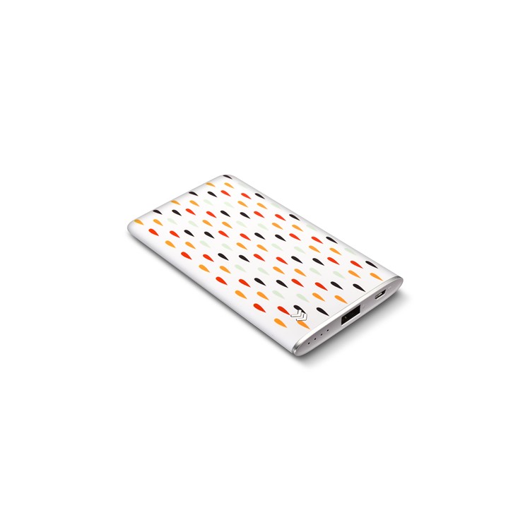 ICARER SPACE Patterned Ultra-thin 5000mAh Portable Battery for iPhone Samsung Huawei - Colorful Water Drops-3