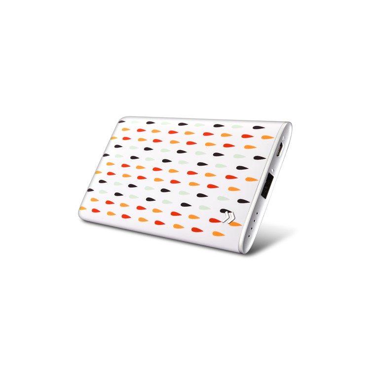 ICARER SPACE Patterned Ultra-thin 5000mAh Portable Battery for iPhone Samsung Huawei - Colorful Water Drops-5