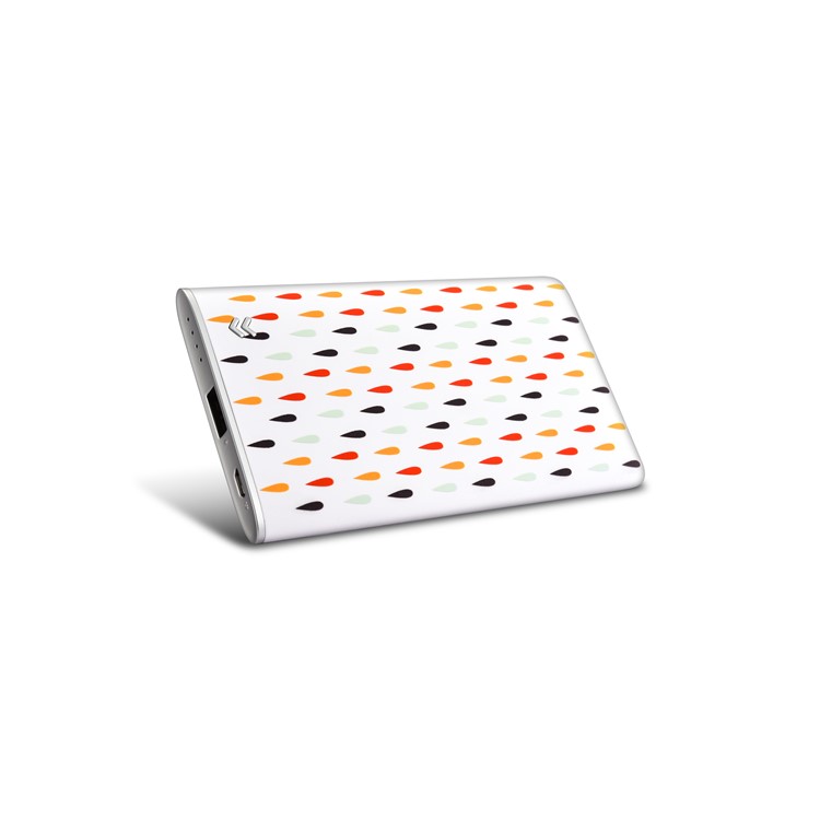 ICARER SPACE Patterned Ultra-thin 5000mAh Portable Battery for iPhone Samsung Huawei - Colorful Water Drops-6