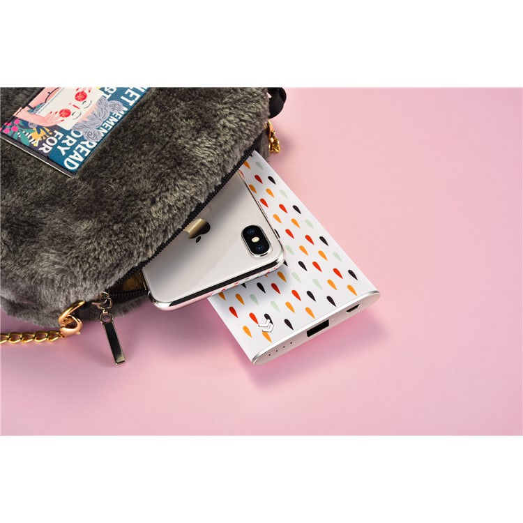 ICARER SPACE Patterned Ultra-thin 5000mAh Portable Battery for iPhone Samsung Huawei - Colorful Water Drops-7