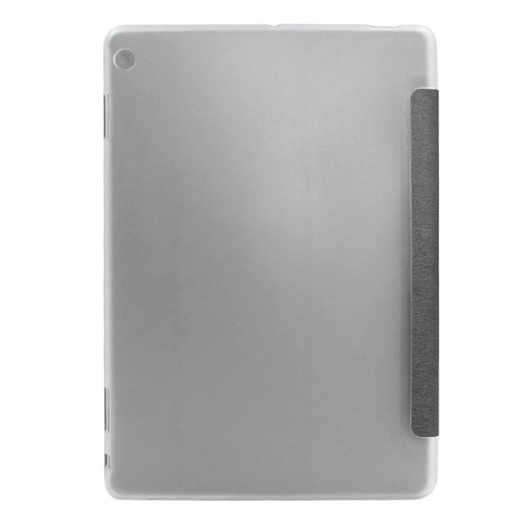 ENKAY Silk Texture Tri-fold Stand Smart Leather Tablet Cover for Huawei Honor Waterplay - Black-3