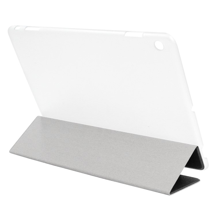 ENKAY Silk Texture Tri-fold Stand Smart Leather Tablet Cover for Huawei Honor Waterplay - Black-5