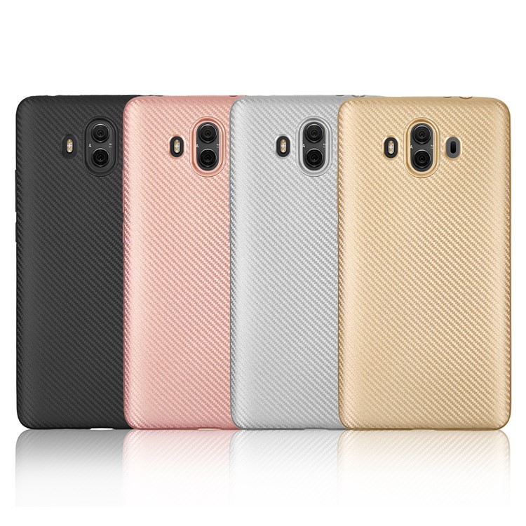 For Huawei Mate 10 Carbon Fiber Texture Soft TPU Protective Case Shell - Black-8