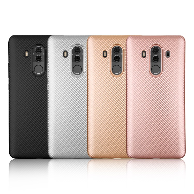 For Huawei Mate 10 Pro Carbon Fiber Texture Soft TPU Protective Case Shell - Black-10