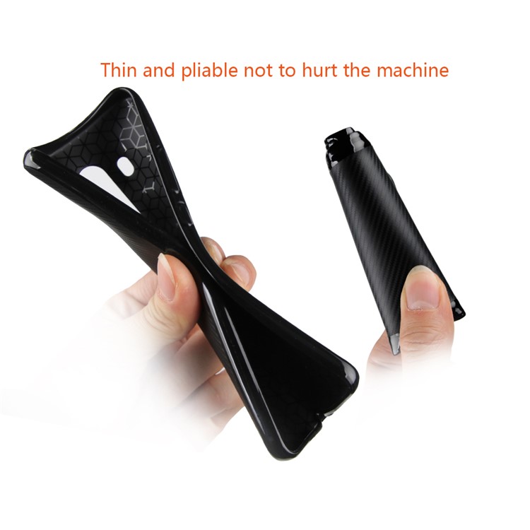 For Huawei Mate 10 Pro Carbon Fiber Texture Soft TPU Protective Case Shell - Black-7