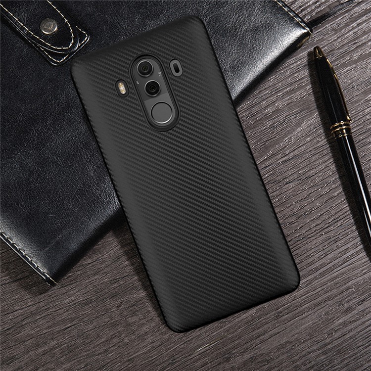 For Huawei Mate 10 Pro Carbon Fiber Texture Soft TPU Protective Case Shell - Black-8