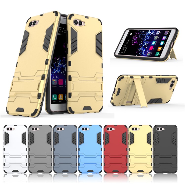 Cool Plastic TPU Hybrid Cover with Kickstand for Huawei nova 2s - Black-11