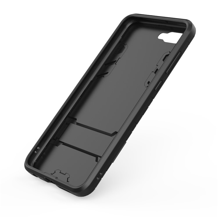 Cool Plastic TPU Hybrid Cover with Kickstand for Huawei nova 2s - Black-4