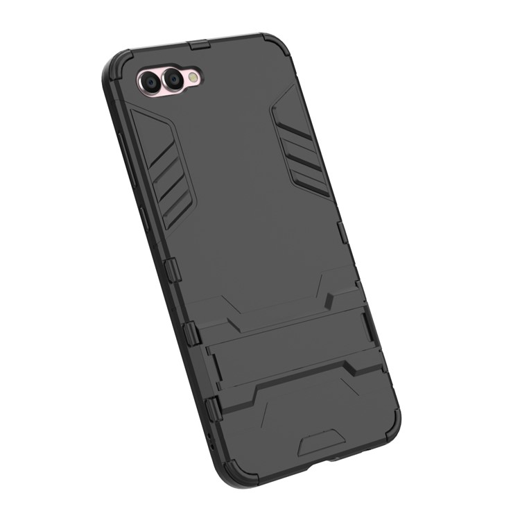 Cool Plastic TPU Hybrid Cover with Kickstand for Huawei nova 2s - Black-5