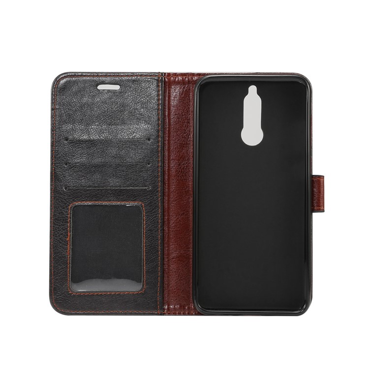 Crazy Horse Leather Phone Casing for Huawei Mate 10 Lite / nova 2i / Maimang 6 / Honor 9i (India) - Black-4