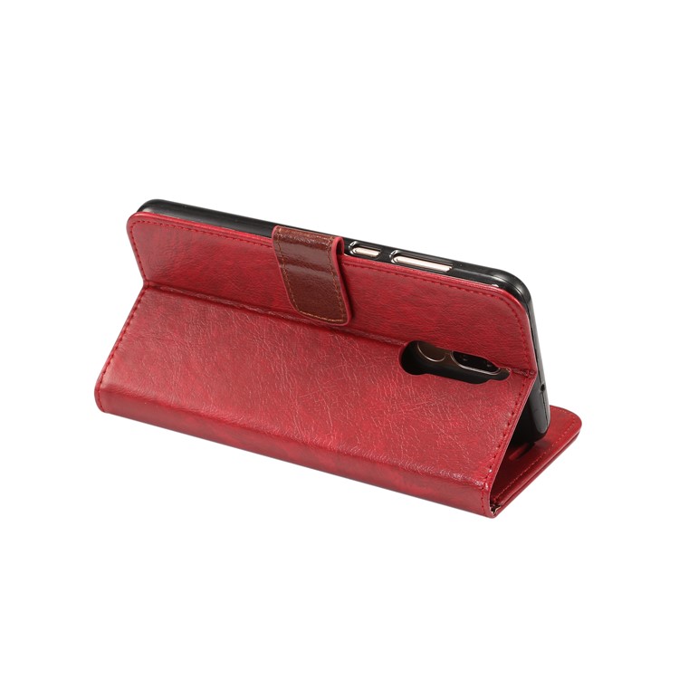 Crazy Horse Leather Phone Cover for Huawei Mate 10 Lite / nova 2i / Maimang 6 / Honor 9i (India) - Red-5