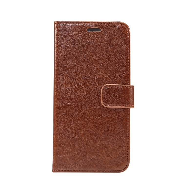 Crazy Horse Leather Phone Case for Huawei Mate 10 Lite / nova 2i / Maimang 6 / Honor 9i (India) - Coffee-2