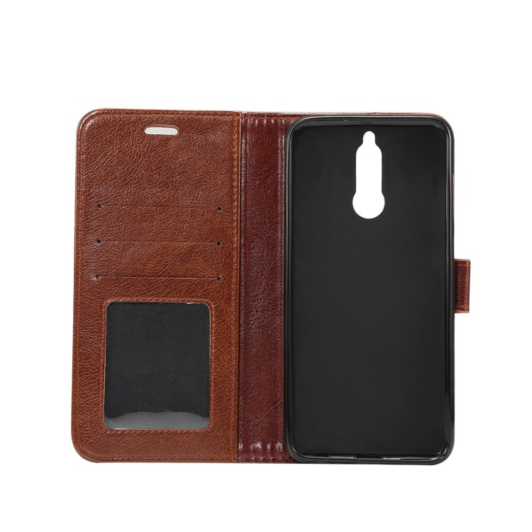 Crazy Horse Leather Phone Case for Huawei Mate 10 Lite / nova 2i / Maimang 6 / Honor 9i (India) - Coffee-4