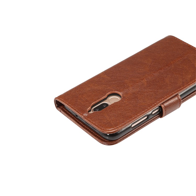 Crazy Horse Leather Phone Case for Huawei Mate 10 Lite / nova 2i / Maimang 6 / Honor 9i (India) - Coffee-7