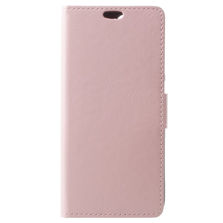 Crazy Horse Leather Wallet Cover for Huawei Honor 9 Lite / Youth Edition - Pink-1