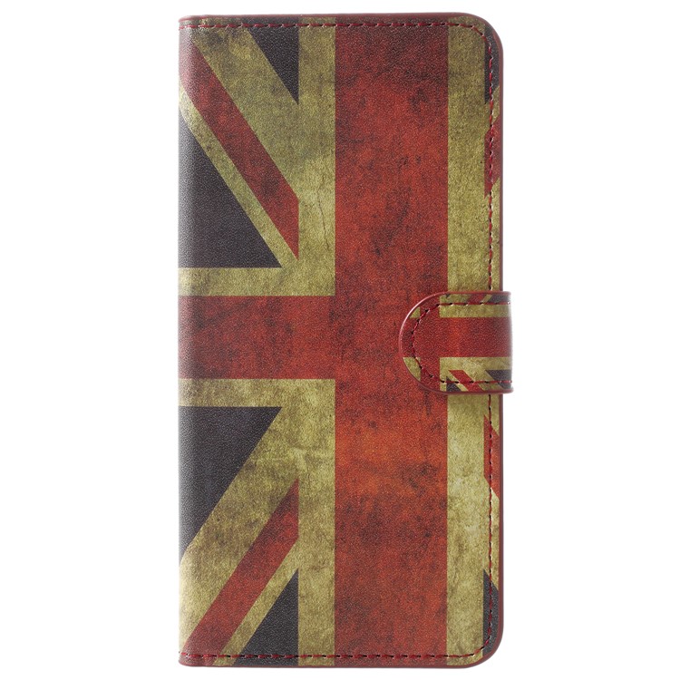 Patterned Leather Wallet Phone Case for Huawei Honor V10/View 10 - Retro UK Flag-1