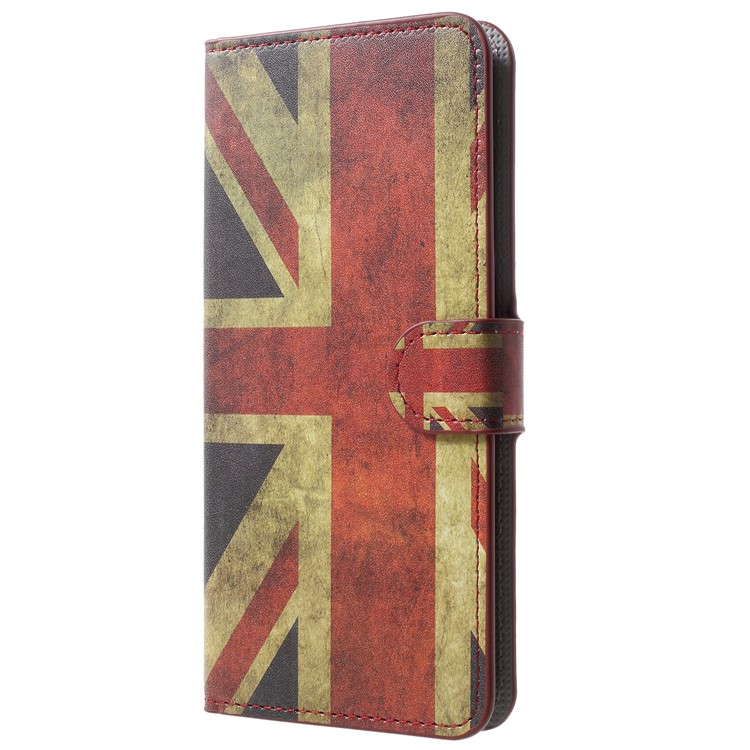 Patterned Leather Wallet Phone Case for Huawei Honor V10/View 10 - Retro UK Flag-2