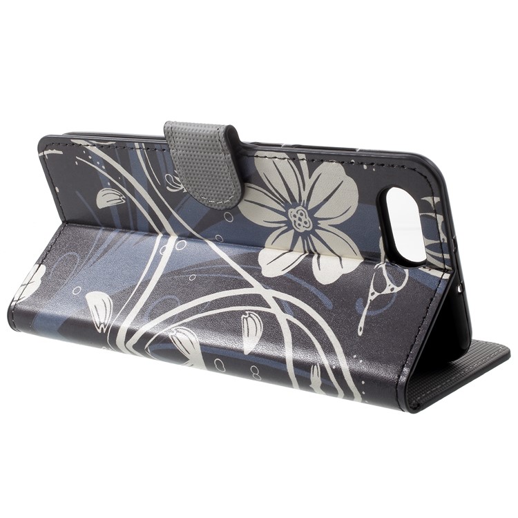 Patterned Wallet Leather Protective Case for Huawei Honor V10/View 10 - Butterfly Flower-4