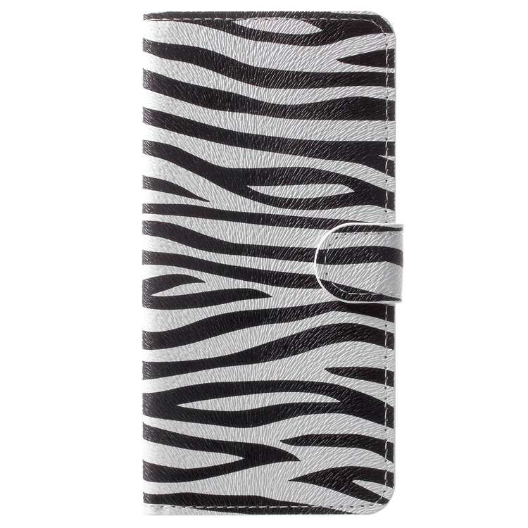 Patterned Leather Wallet Mobile Cover for Huawei Honor V10/View 10 - Zebra Pattern-1