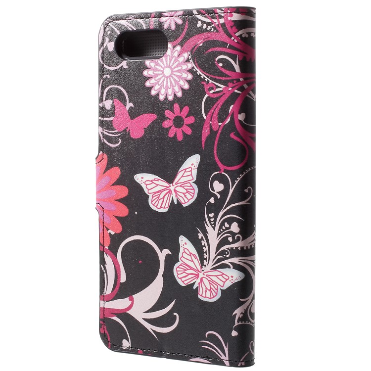 Patterned Wallet Leather Flip Mobile Casing for Huawei Honor V10/View 10 - Floral Butterflies-3