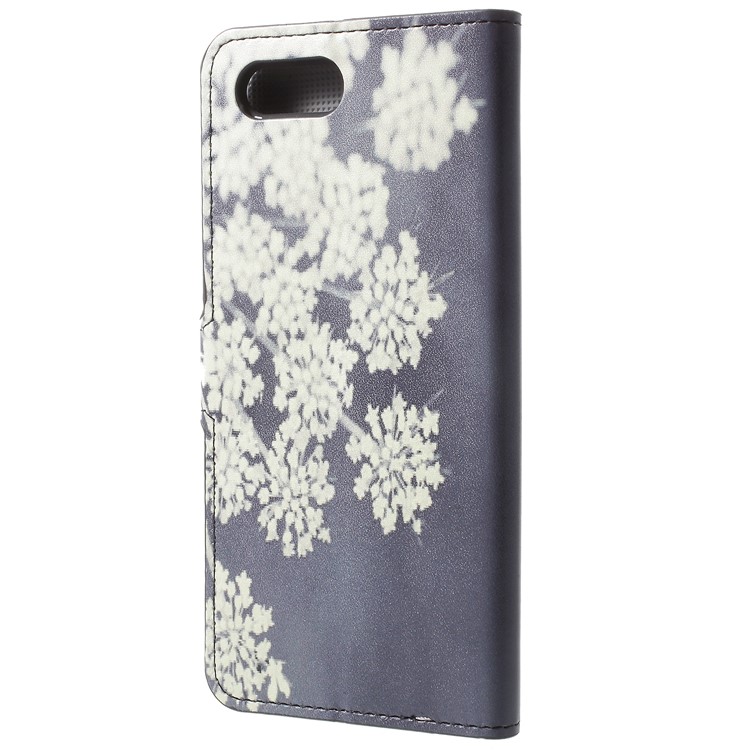 Pattern Printing Wallet Leather Magnetic Case for Huawei Honor V10/View 10 - White Flower-3