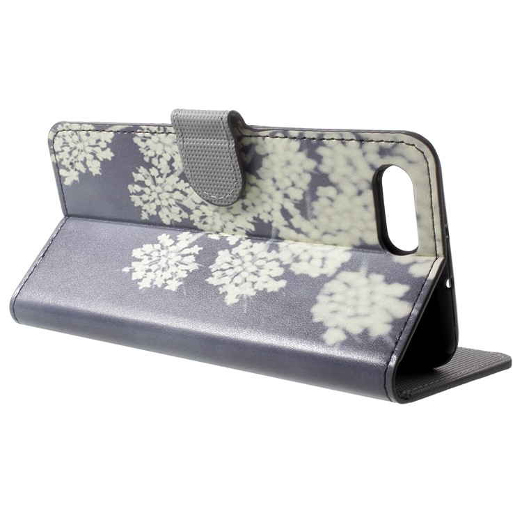 Pattern Printing Wallet Leather Magnetic Case for Huawei Honor V10/View 10 - White Flower-4