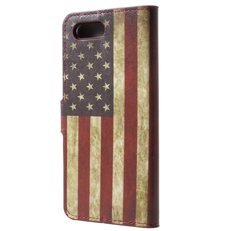 Pattern Printing Leather Wallet Mobile Case for Huawei Honor V10/View 10 - Vintage US Flag-3