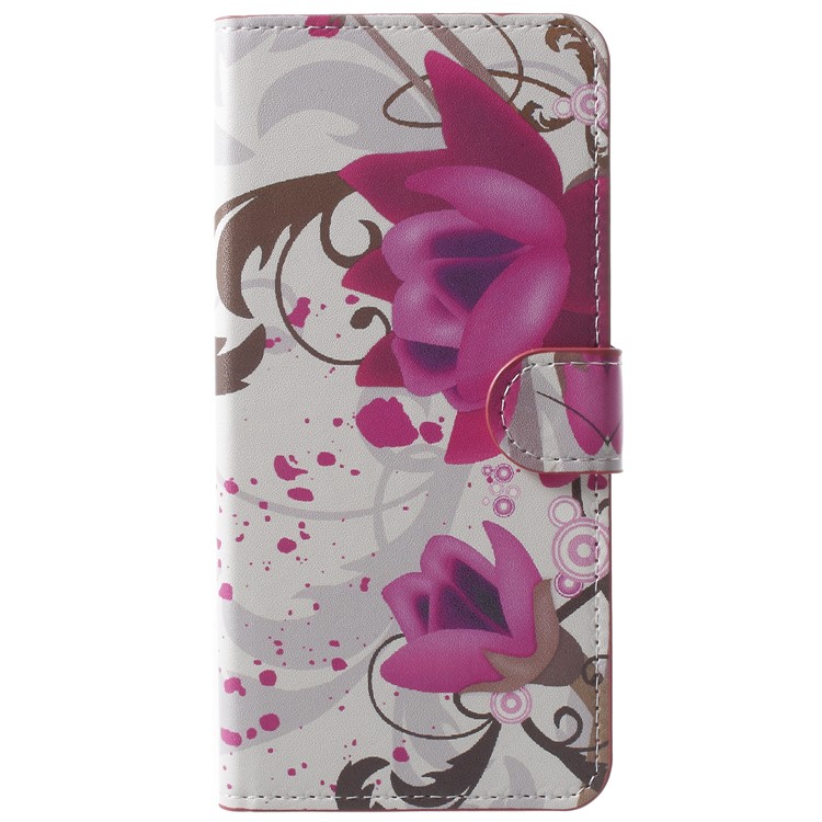 Pattern Printing Wallet Leather Flip Shell for Huawei Honor V10/View 10 - Kapok Flowers-1