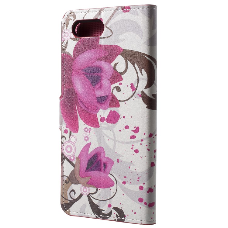 Pattern Printing Wallet Leather Flip Shell for Huawei Honor V10/View 10 - Kapok Flowers-3
