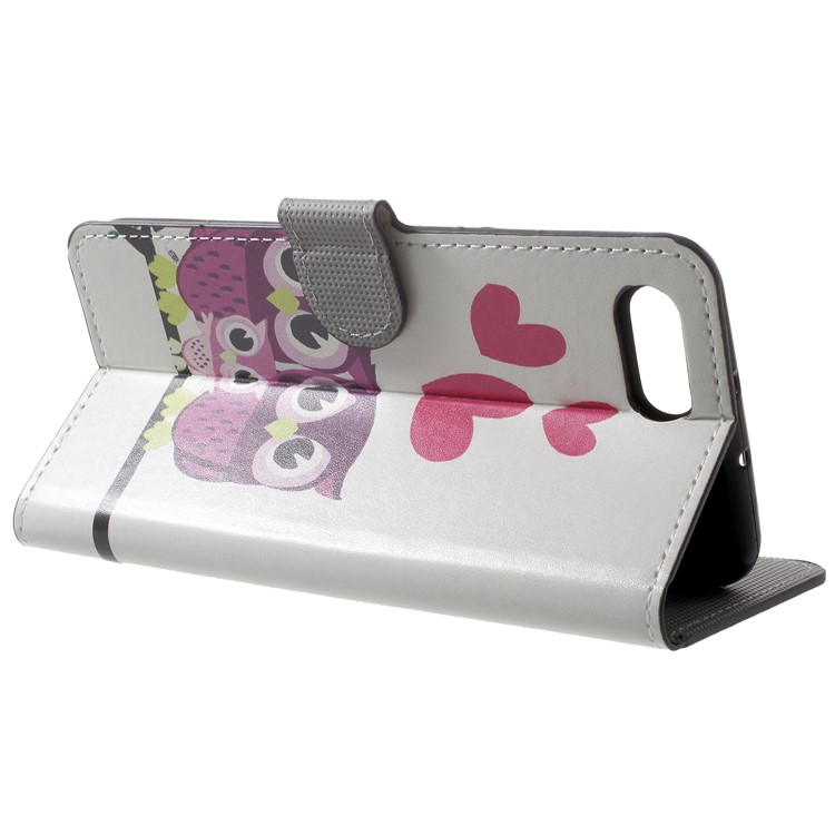 Patterned Wallet Leather Flip Stand Cover for Huawei Honor V10/View 10 - Owls Family-4