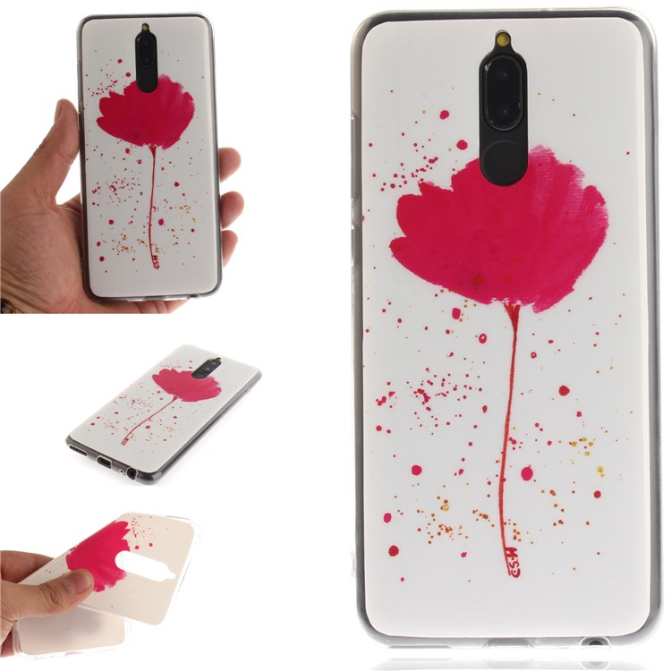 Patterned IMD Gel Phone Casing (TPU) for Huawei Mate 10 Lite / Maimang 6 / nova 2i / Honor 9i (India) - Fresh Flower-1