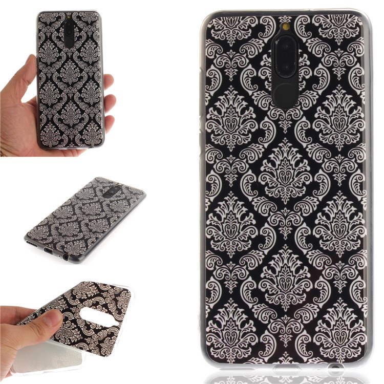 For Huawei Mate 10 Lite / Maimang 6 / nova 2i / Honor 9i (India) Patterned IMD Phone Case (TPU) - Damask Pattern-1