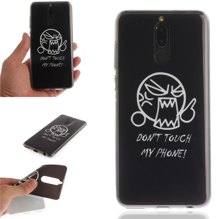 Patterned IMD TPU Jelly Cover for Huawei Mate 10 Lite / Maimang 6 / nova 2i / Honor 9i (India) - Do Not Touch My Phone-1