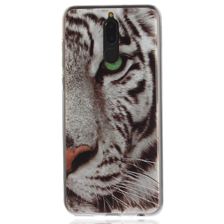 For Huawei Mate 10 Lite / Maimang 6 / nova 2i / Honor 9i (India) Patterned IMD Flexible Mobile Case (TPU) - Tiger with Green Eye-2