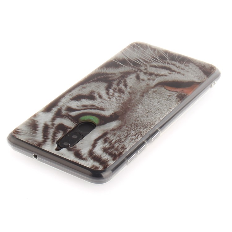For Huawei Mate 10 Lite / Maimang 6 / nova 2i / Honor 9i (India) Patterned IMD Flexible Mobile Case (TPU) - Tiger with Green Eye-4