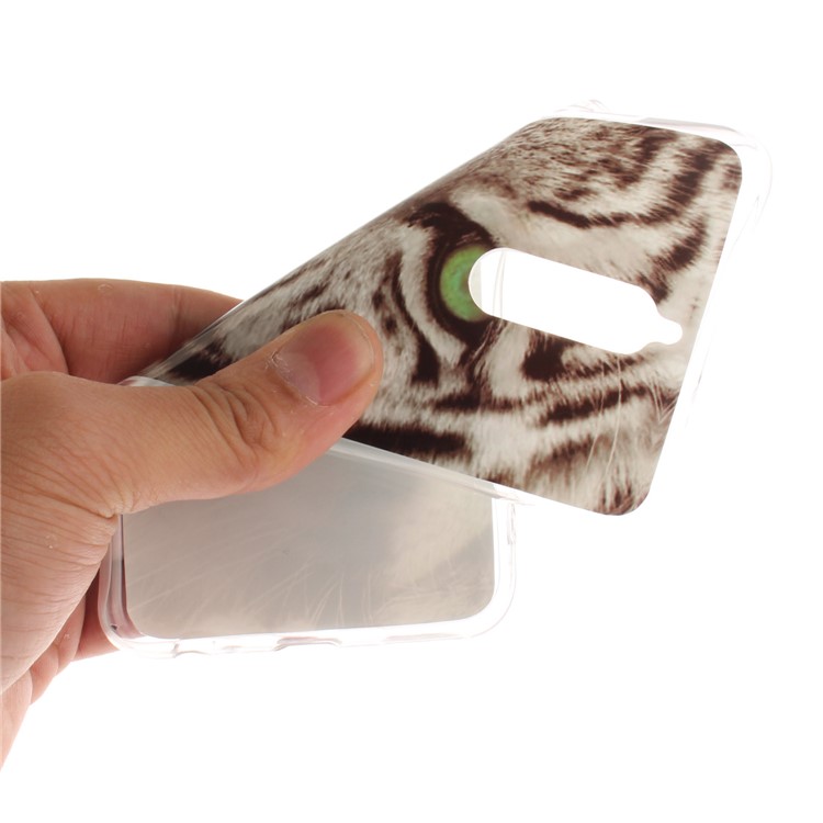 For Huawei Mate 10 Lite / Maimang 6 / nova 2i / Honor 9i (India) Patterned IMD Flexible Mobile Case (TPU) - Tiger with Green Eye-6