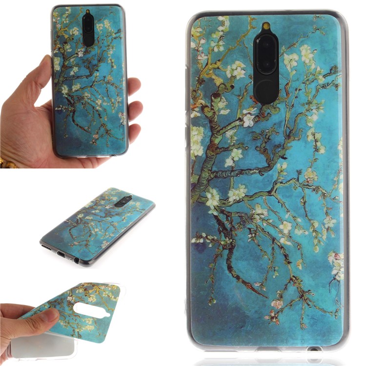 TPU IMD Patterned Case Accessory for Huawei Mate 10 Lite / Maimang 6 / nova 2i / Honor 9i (India) - Almond Tree in Blossom-1