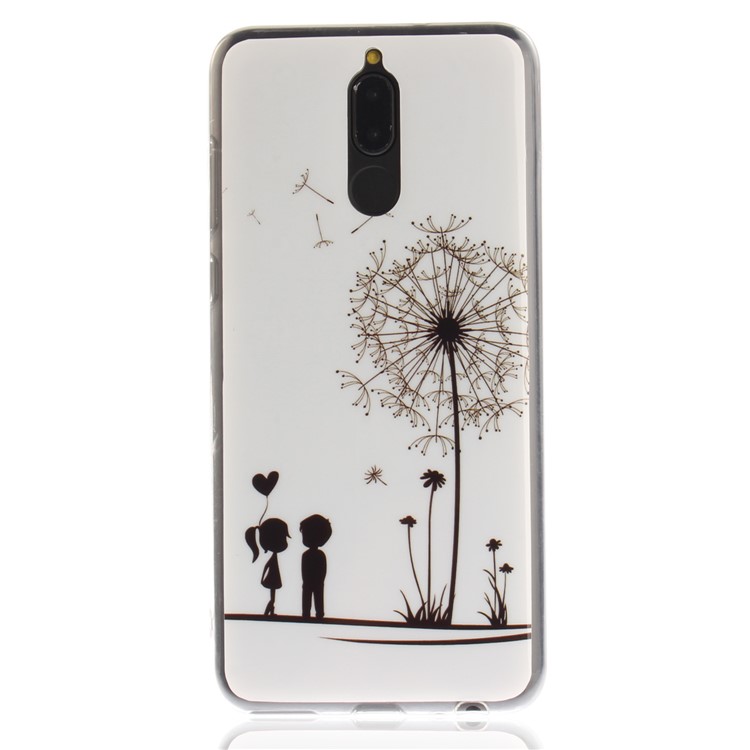 Patterned IMD TPU Jelly Cover for Huawei Mate 10 Lite / Maimang 6 / nova 2i / Honor 9i (India) - Lovers and Dandelion-2
