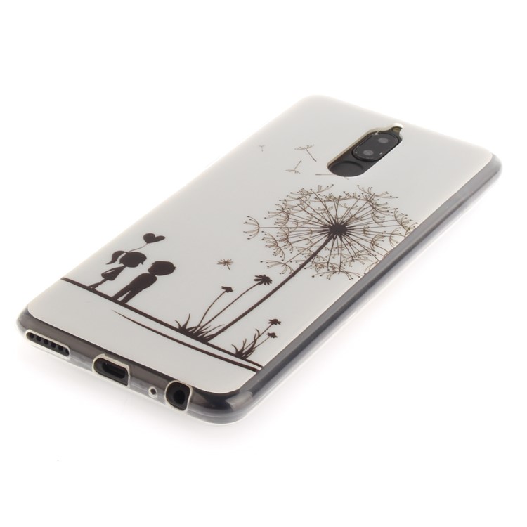 Patterned IMD TPU Jelly Cover for Huawei Mate 10 Lite / Maimang 6 / nova 2i / Honor 9i (India) - Lovers and Dandelion-3