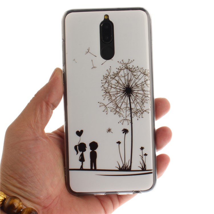 Patterned IMD TPU Jelly Cover for Huawei Mate 10 Lite / Maimang 6 / nova 2i / Honor 9i (India) - Lovers and Dandelion-5