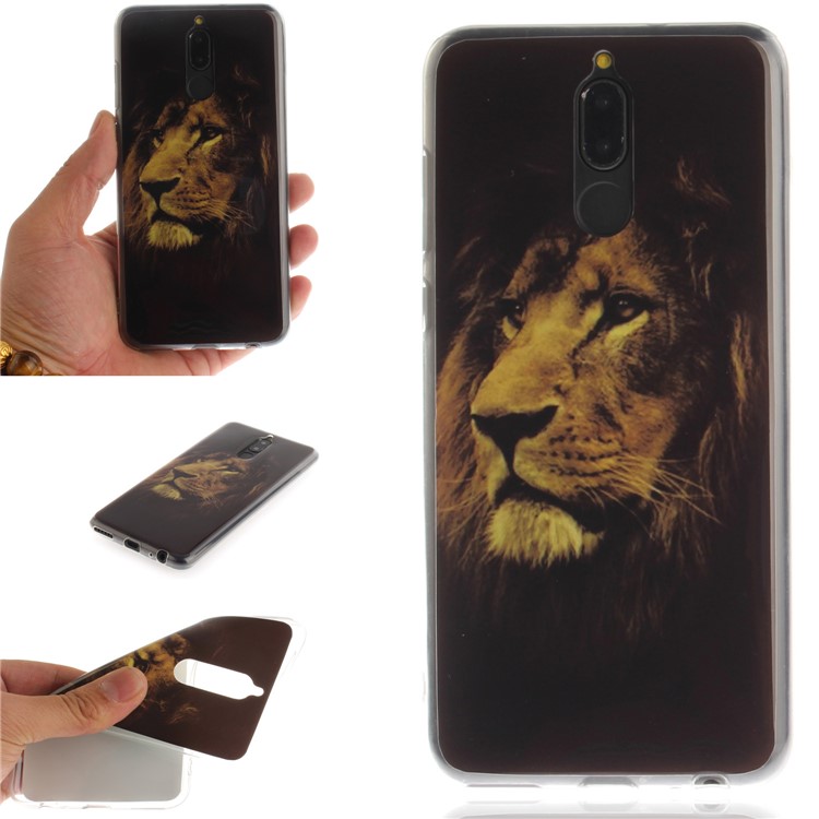 Patterned IMD TPU Protective Cover for Huawei Mate 10 Lite / Maimang 6 / nova 2i / Honor 9i (India) - Brown Lion-1